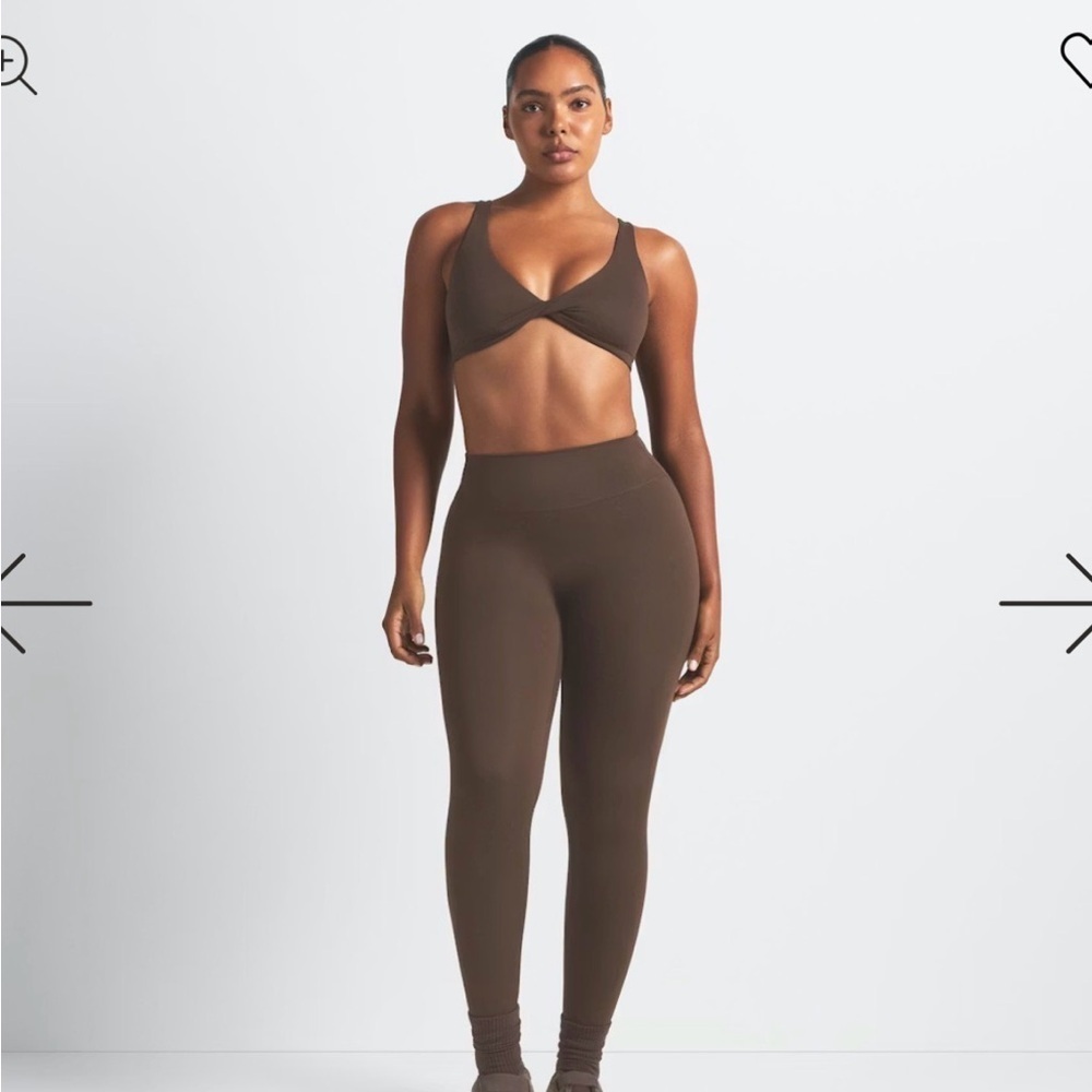 Nike x Skims Matte 26" Leggings in Dark Sepia Size Small NWT
